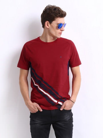HRX Men Red Printed T-shirt