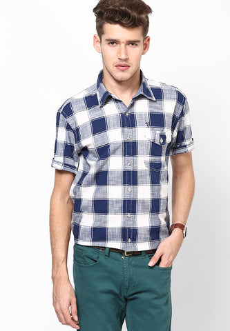 U.S. Polo Assn. Blue Slim Fit Casual Shirt